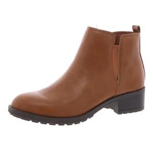 Style & Co. Women's Cognac Leather Ankle Bootie
